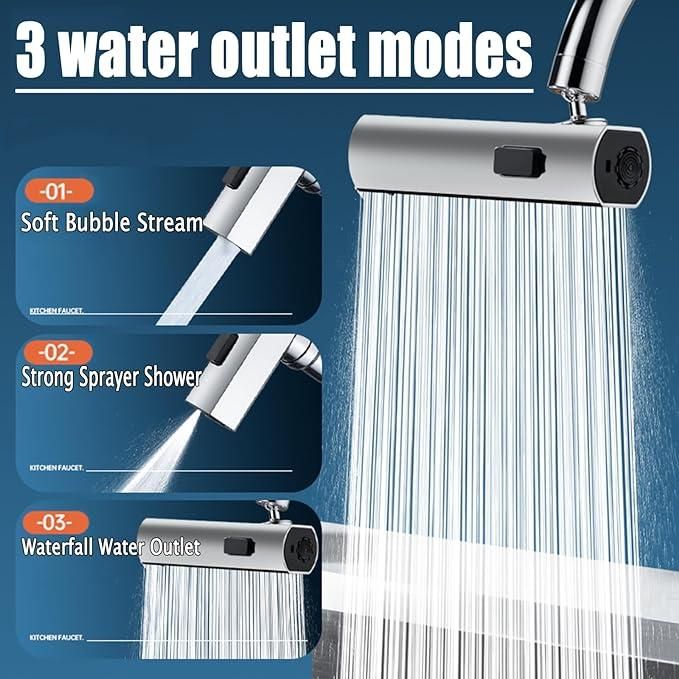 Tap Extender for Kitchen Sink, Flexible Faucet with Tap Extension